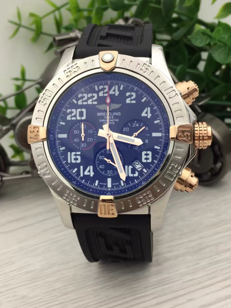 Men's Quartz Watch Chronograph 904L Stainless Steel 46mm- BR 147