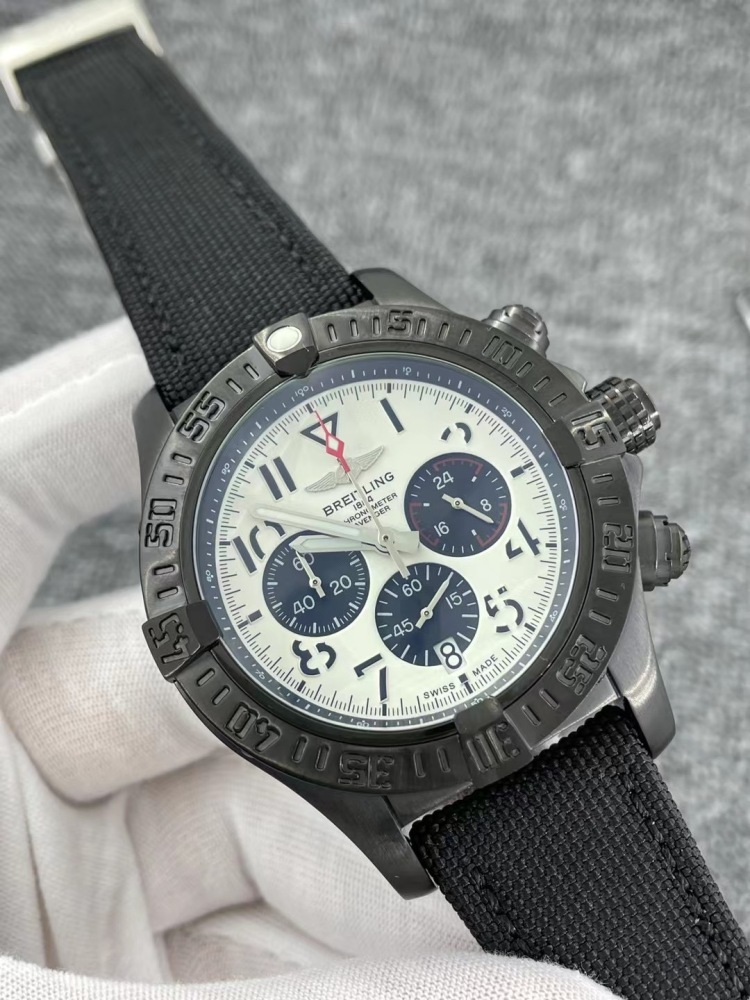 Men's Quartz Watch Chronograph 904L Stainless Steel 46mm- BR 128