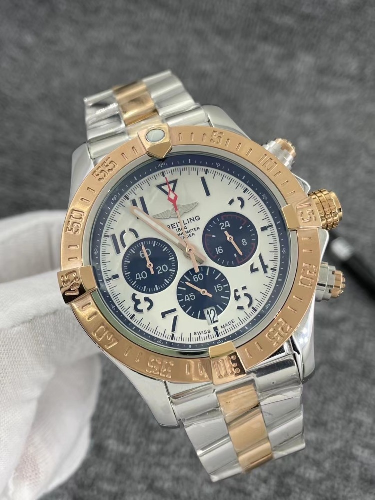 Men's Quartz Watch Chronograph 904L Stainless Steel 46mm- BR 132
