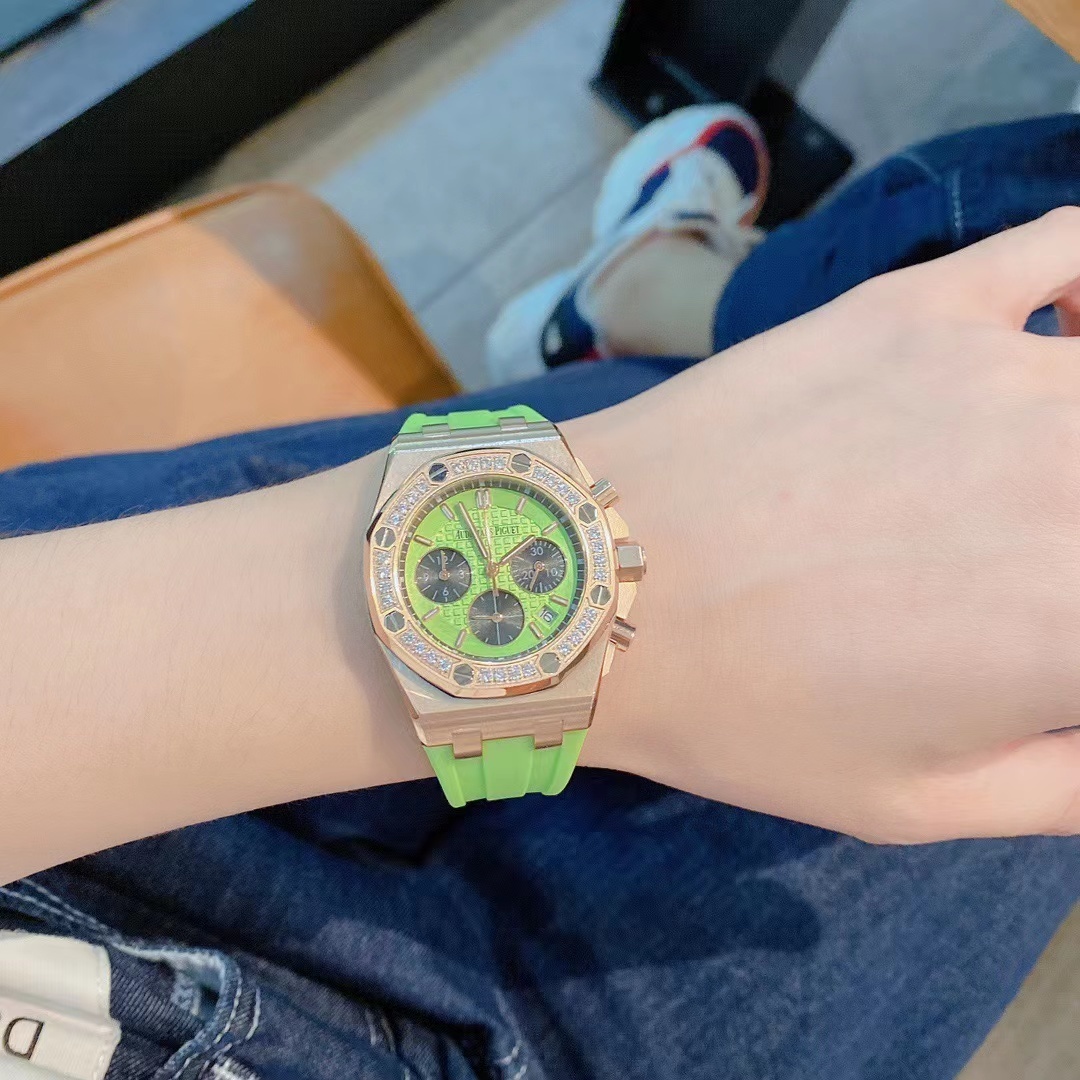 Women's  Quartz Watch Chronograph 904L Stainless Steel 35mm- AP 60