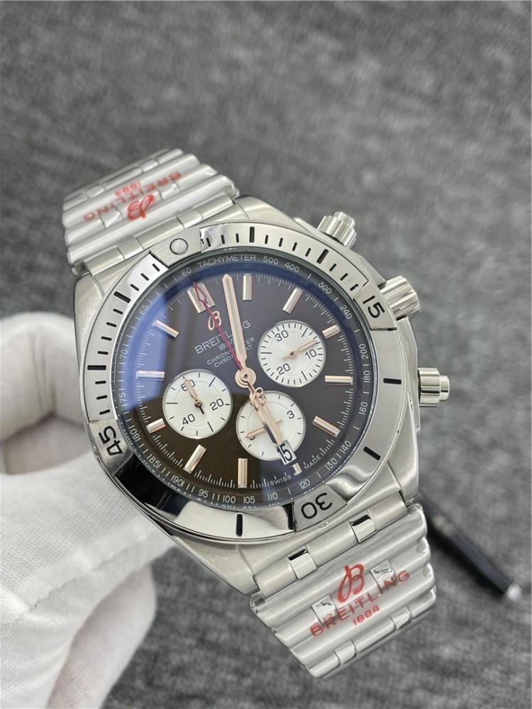Men's Quartz Watch Chronograph 904L Stainless Steel 46mm- BR 137