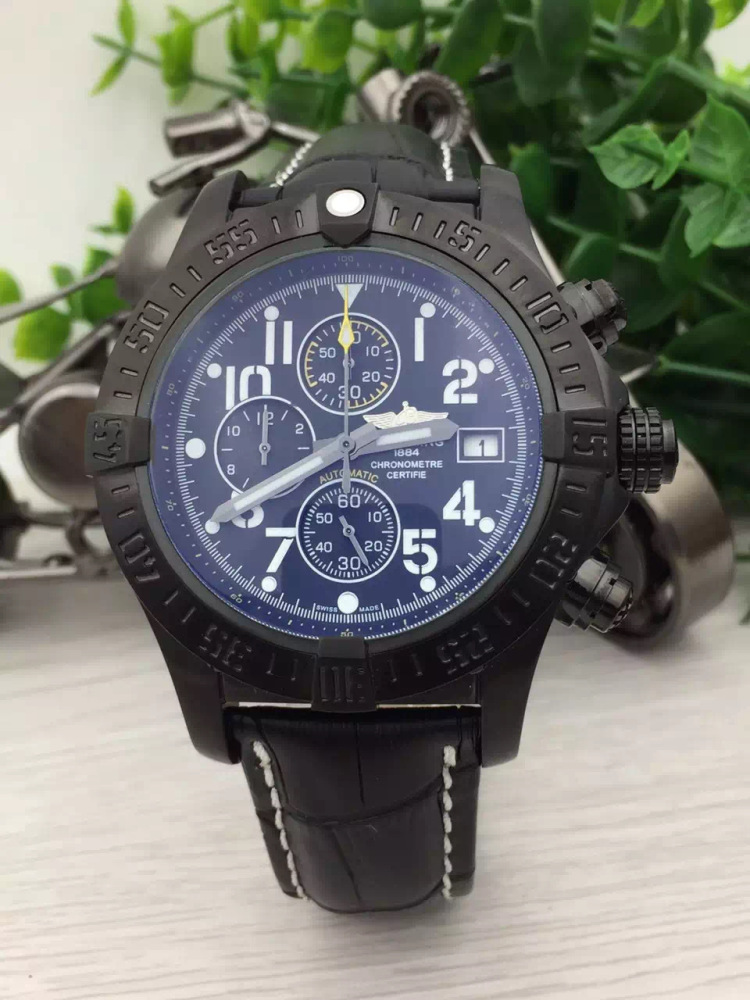 Men's Quartz Watch Chronograph 904L Stainless Steel 46mm- BR 143