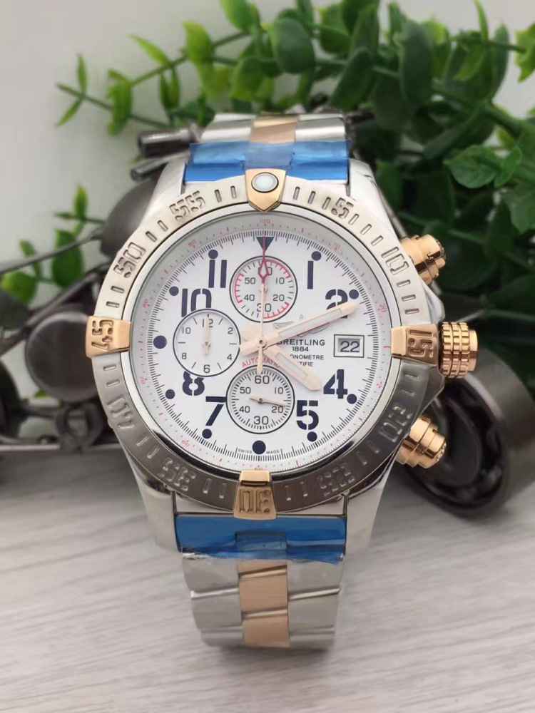 Men's Quartz Watch Chronograph 904L Stainless Steel 46mm- BR 147