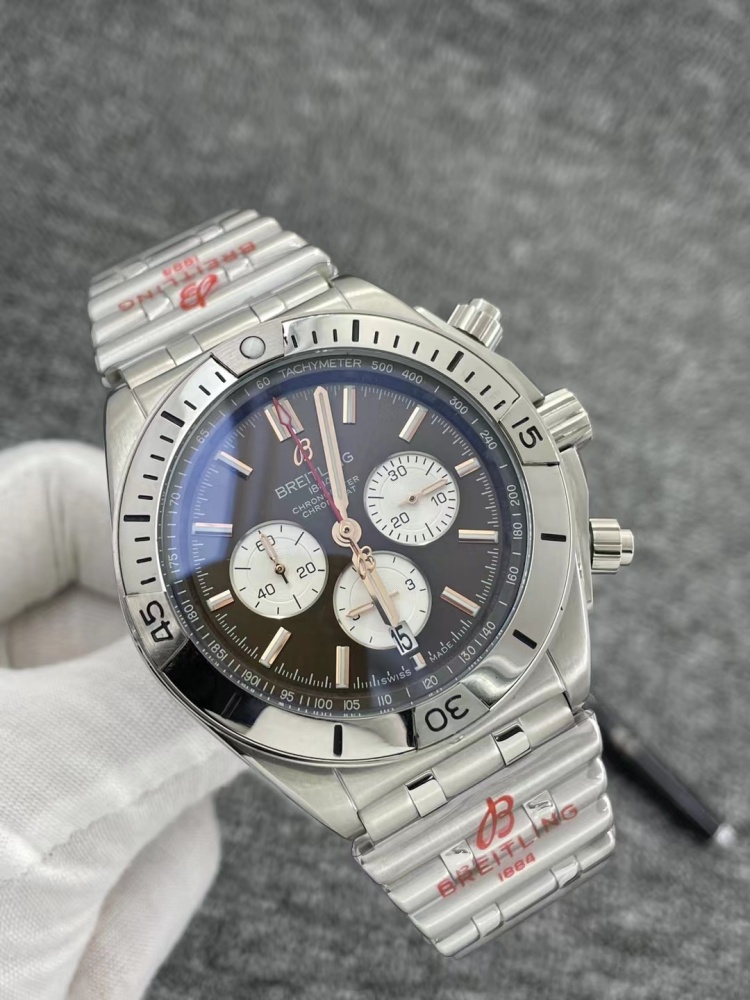 Men's Quartz Watch Chronograph 904L Stainless Steel 46mm- BR 137