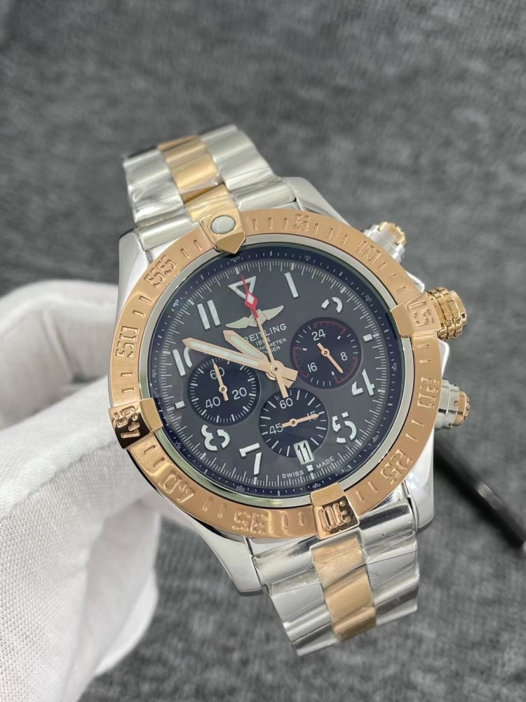 Men's Quartz Watch Chronograph 904L Stainless Steel 46mm- BR 132