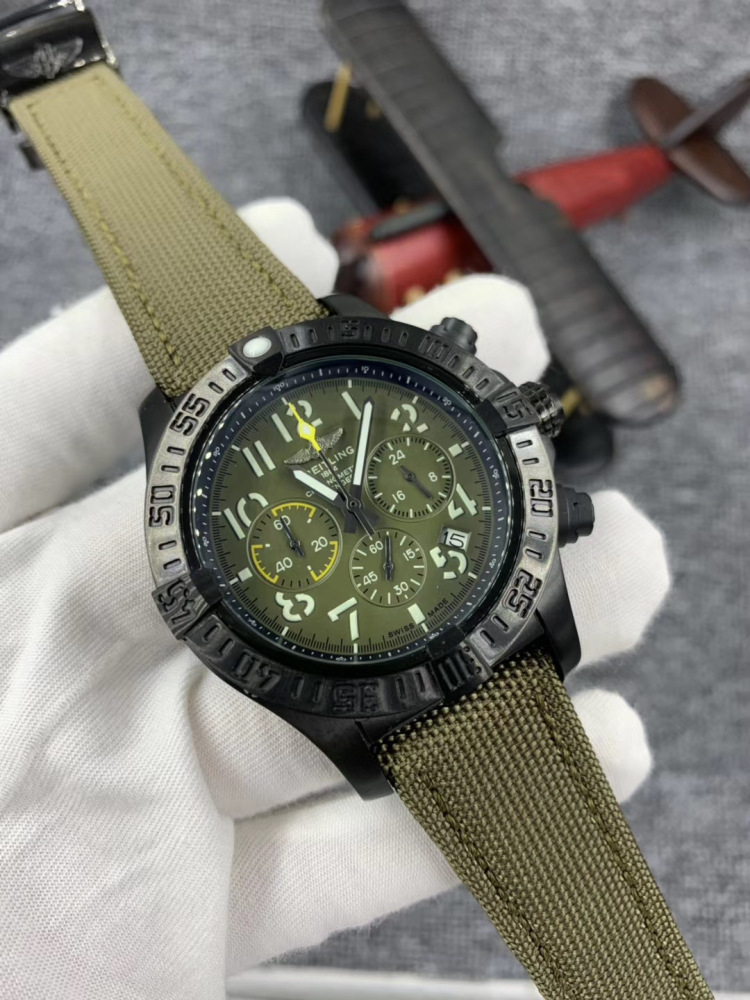 Men's Quartz Watch Chronograph 904L Stainless Steel 46mm- BR 119