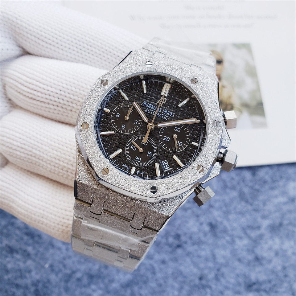 Men's Quartz Watch Chronograph 904L Stainless Steel 42mm- AP 71