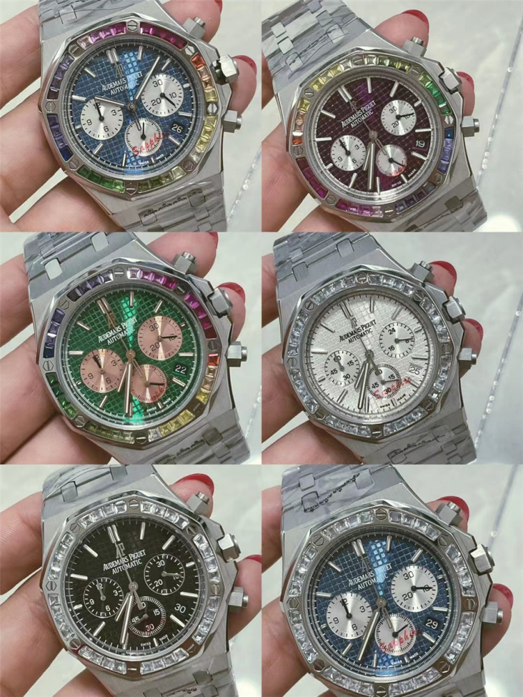 Men's Quartz Watch Chronograph 904L Stainless Steel 42mm- AP 44