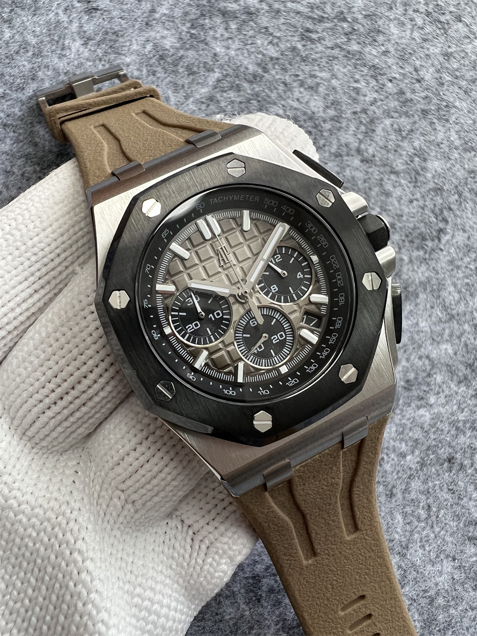 Men's Quartz Watch Chronograph 904L Stainless Steel 44mm- AP 104