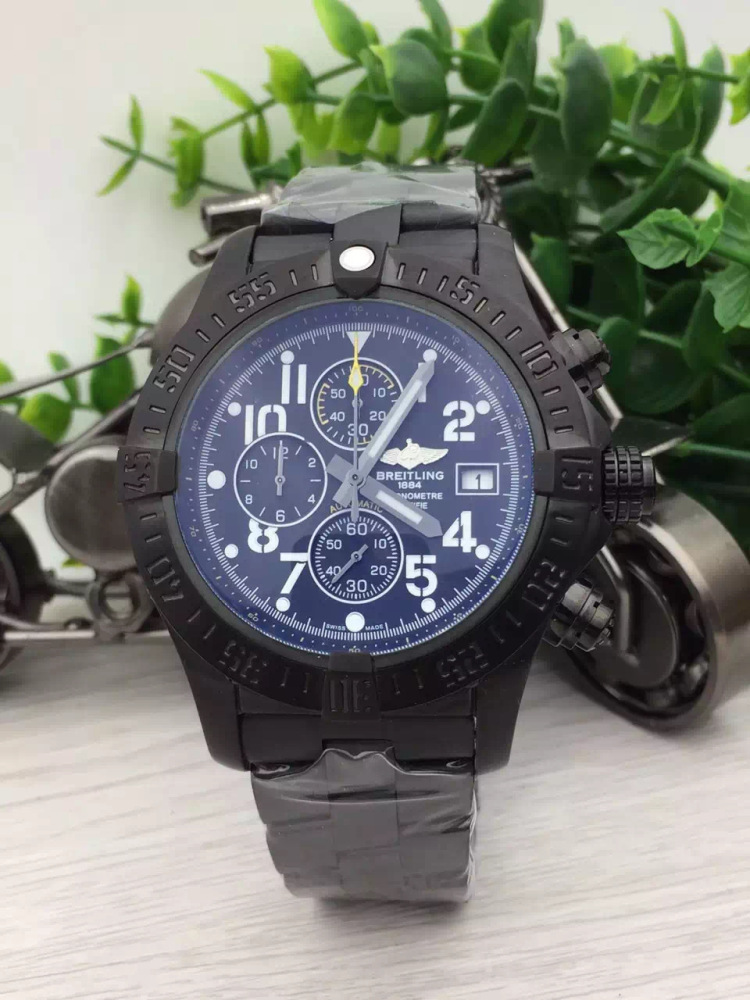 Men's Quartz Watch Chronograph 904L Stainless Steel 46mm- BR 143