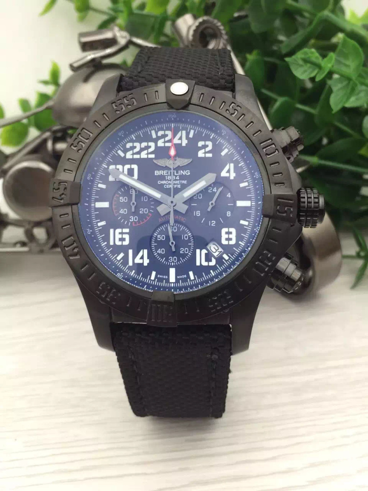 Men's Quartz Watch Chronograph 904L Stainless Steel 46mm- BR 144