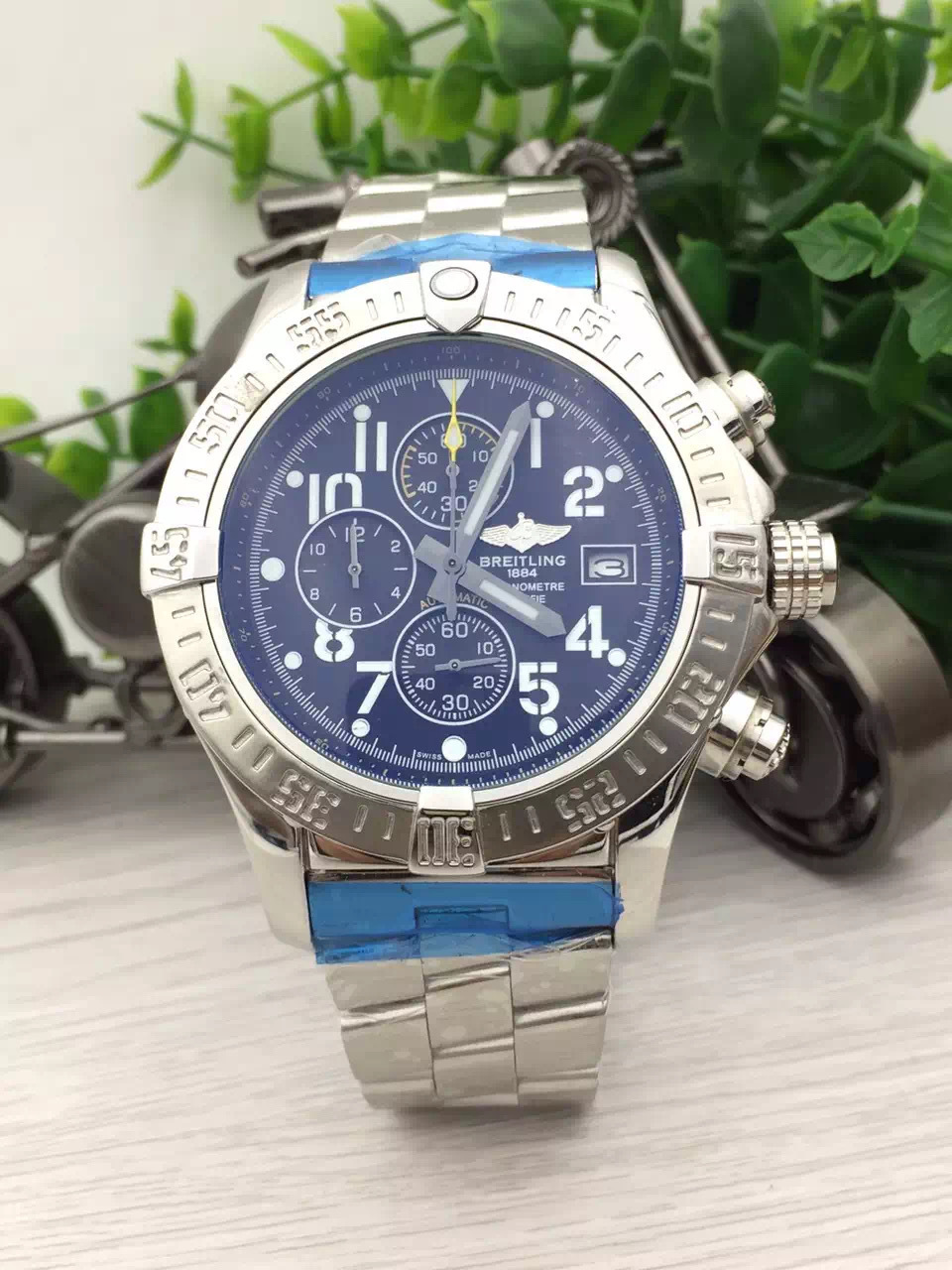 Men's Quartz Watch Chronograph 904L Stainless Steel 46mm- BR 145