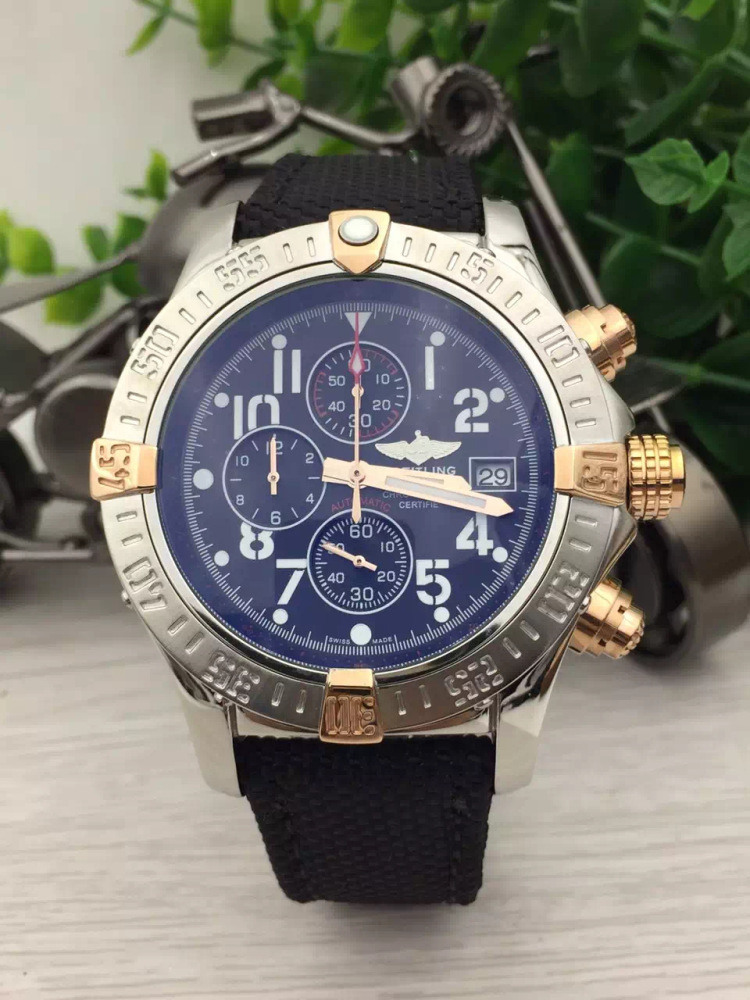 Men's Quartz Watch Chronograph 904L Stainless Steel 46mm- BR 148