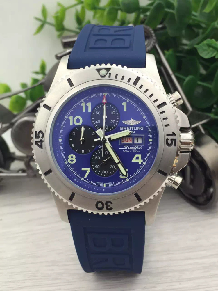 Men's Quartz Watch Chronograph 904L Stainless Steel 46mm- BR 151