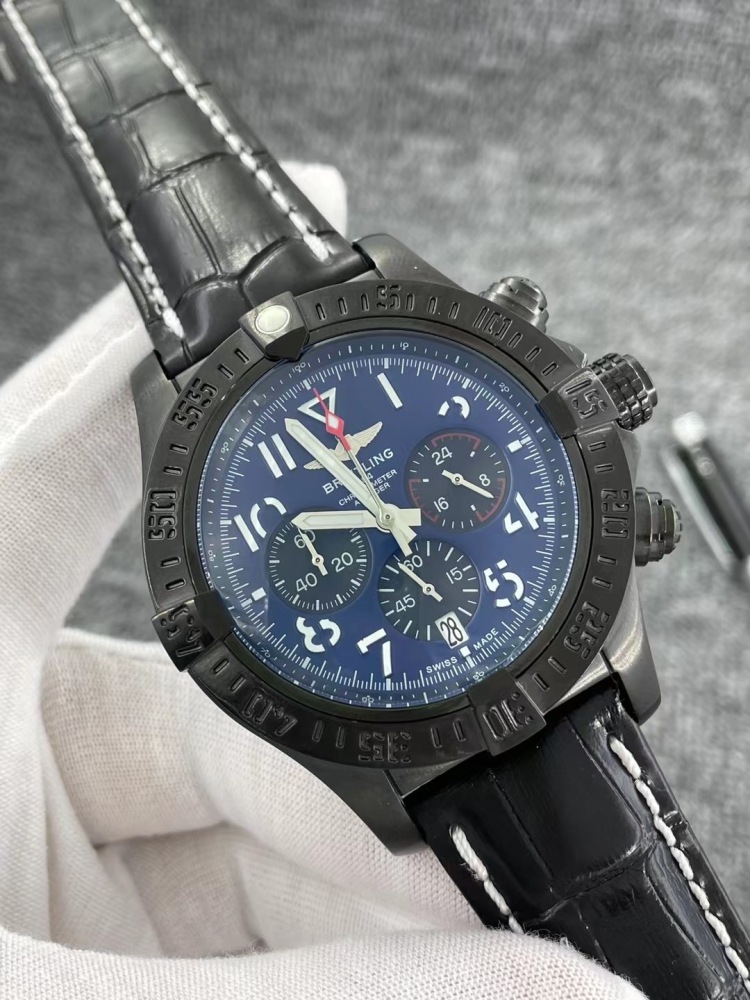 Men's Quartz Watch Chronograph 904L Stainless Steel 46mm- BR 128