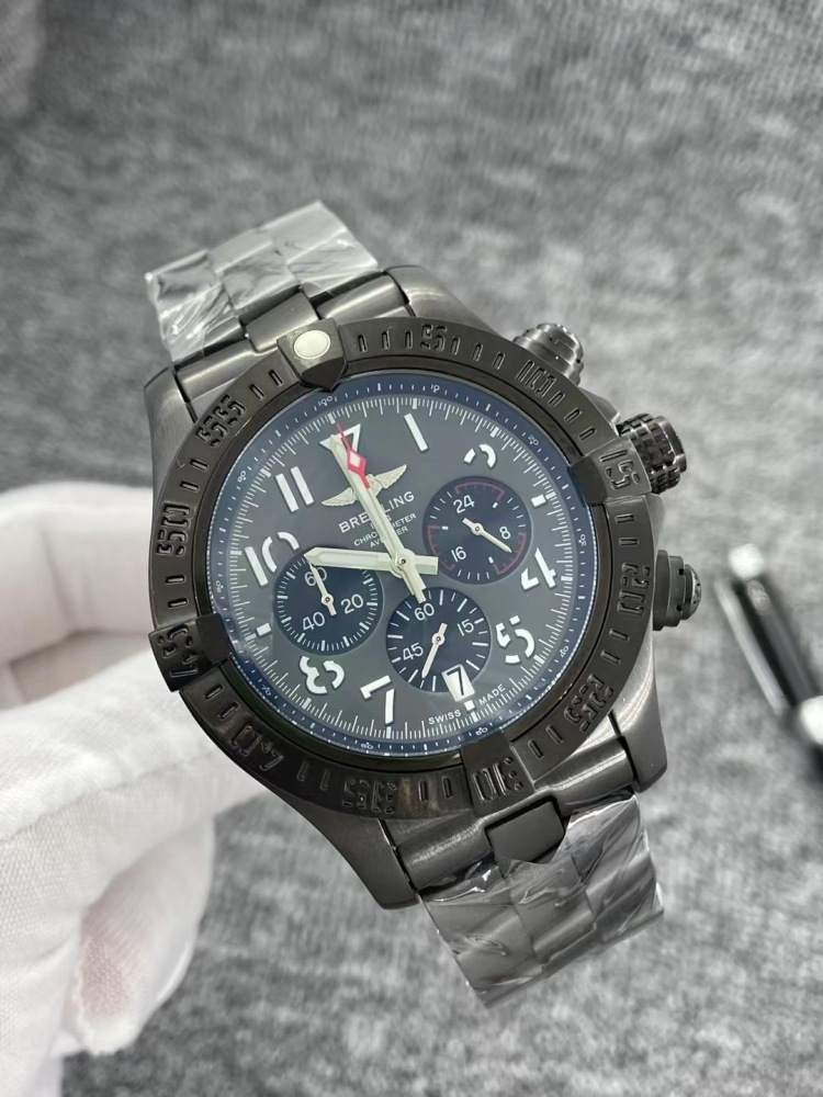 Men's Quartz Watch Chronograph 904L Stainless Steel 46mm- BR 129