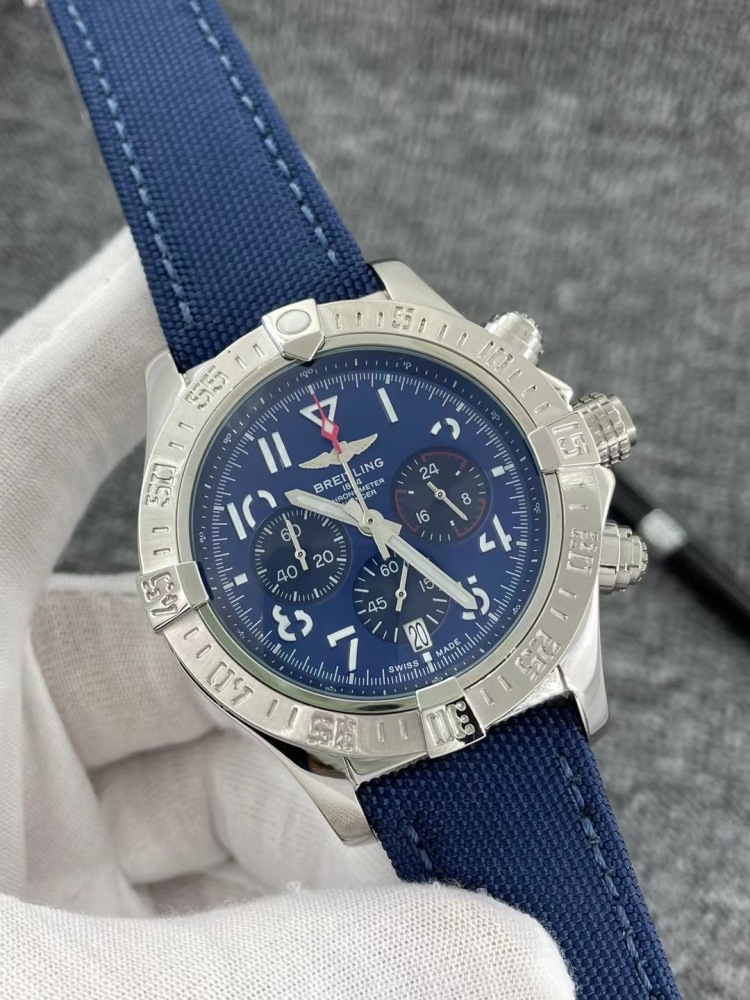 Men's Quartz Watch Chronograph 904L Stainless Steel 46mm- BR 130