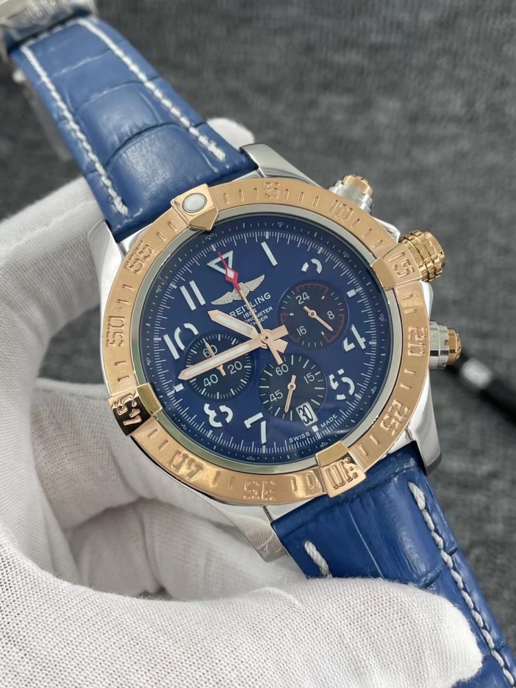 Men's Quartz Watch Chronograph 904L Stainless Steel 46mm- BR 132