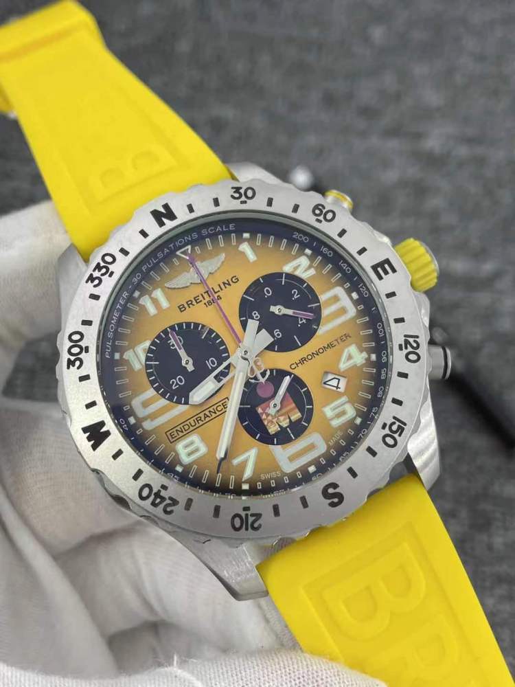 Men's Quartz Watch Chronograph 904L Stainless Steel 46mm- BR 134