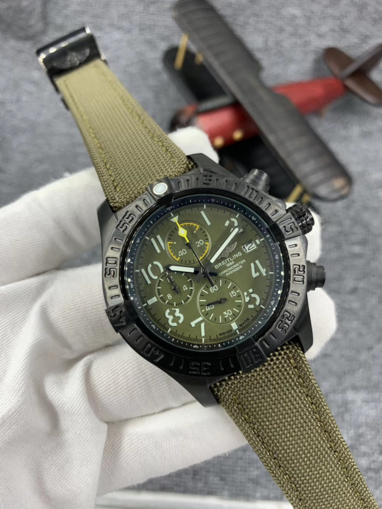 Men's Quartz Watch Chronograph 904L Stainless Steel 46mm- BR 119