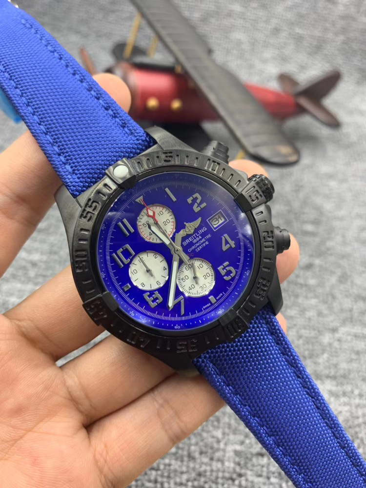 Men's Quartz Watch Chronograph 904L Stainless Steel 46mm- BR 120