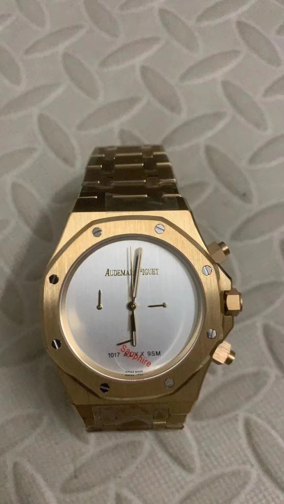 Men's Quartz Watch Chronograph 904L Stainless Steel 42mm- AP 89
