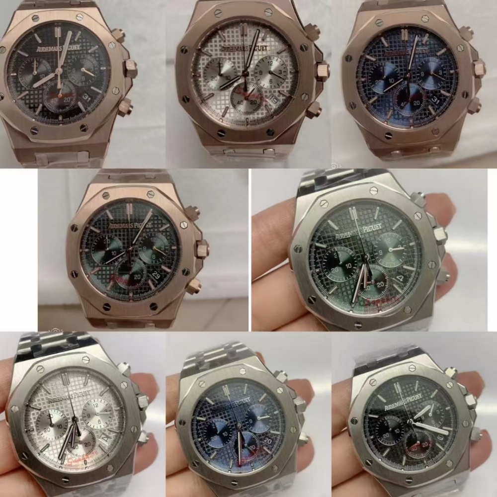 Men's Quartz Watch Chronograph 904L Stainless Steel 42mm- AP 61