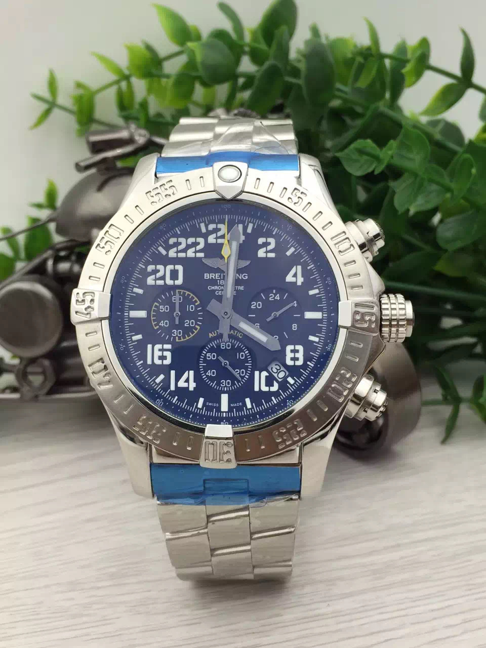 Men's Quartz Watch Chronograph 904L Stainless Steel 46mm- BR 145