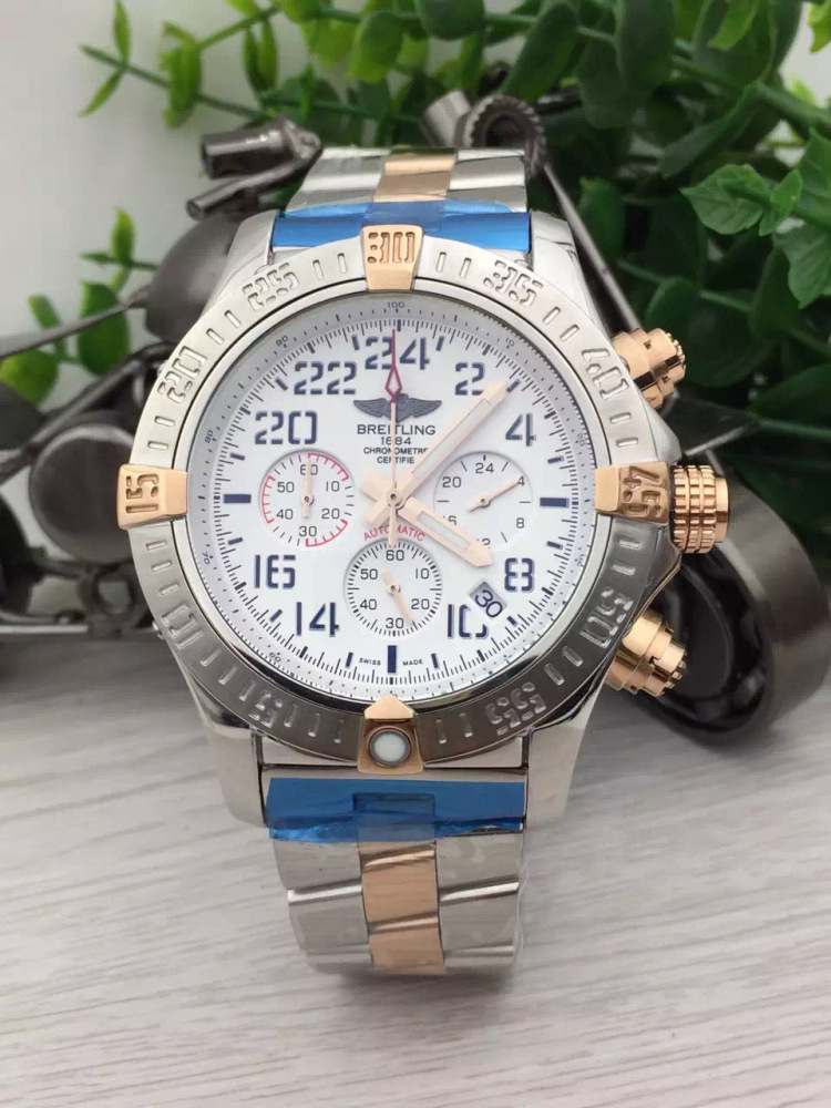 Men's Quartz Watch Chronograph 904L Stainless Steel 46mm- BR 147