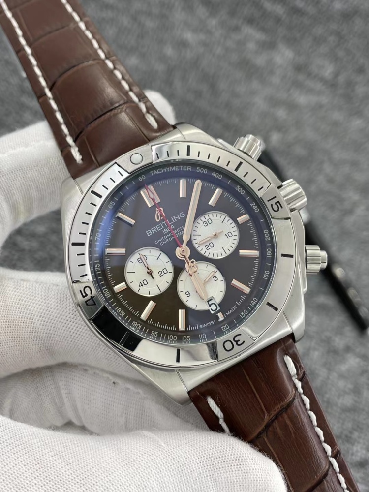 Men's Quartz Watch Chronograph 904L Stainless Steel 46mm- BR 137