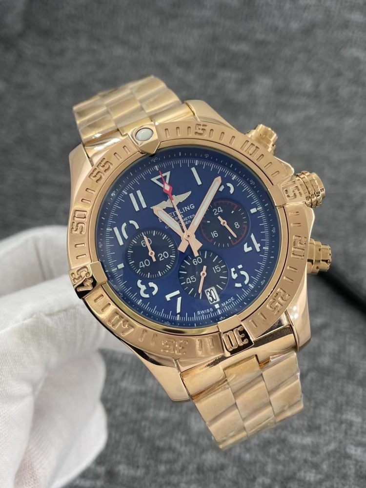Men's Quartz Watch Chronograph 904L Stainless Steel 46mm- BR 133