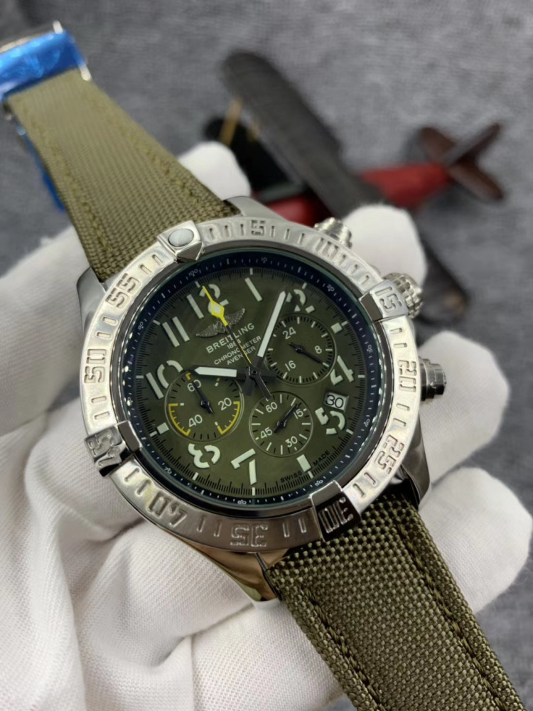 Men's Quartz Watch Chronograph 904L Stainless Steel 46mm- BR 119