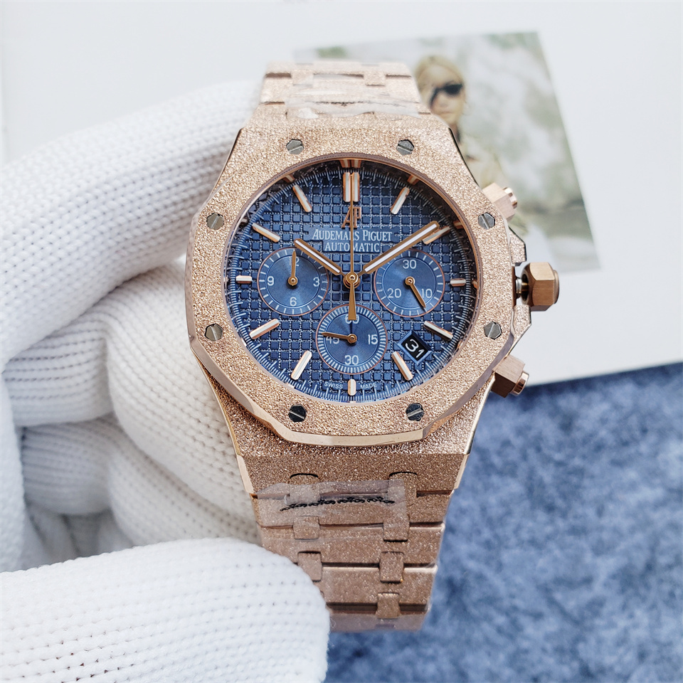 Men's Quartz Watch Chronograph 904L Stainless Steel 42mm- AP 71