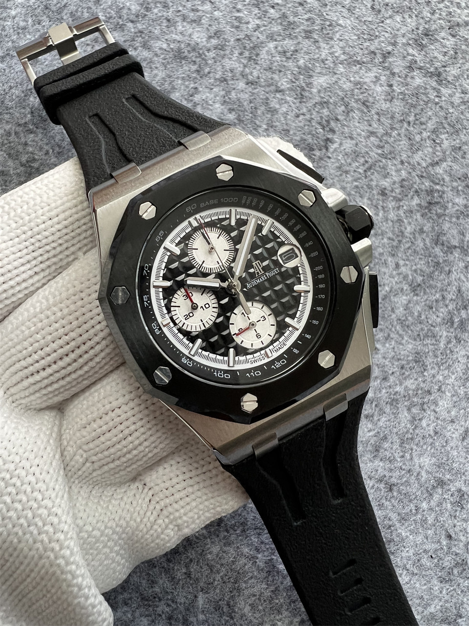 Men's Quartz Watch Chronograph 904L Stainless Steel 44mm- AP 100