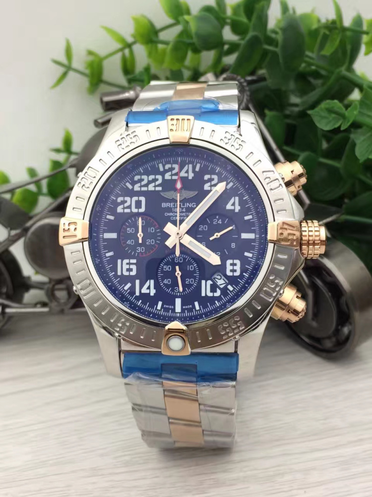 Men's Quartz Watch Chronograph 904L Stainless Steel 46mm- BR 147