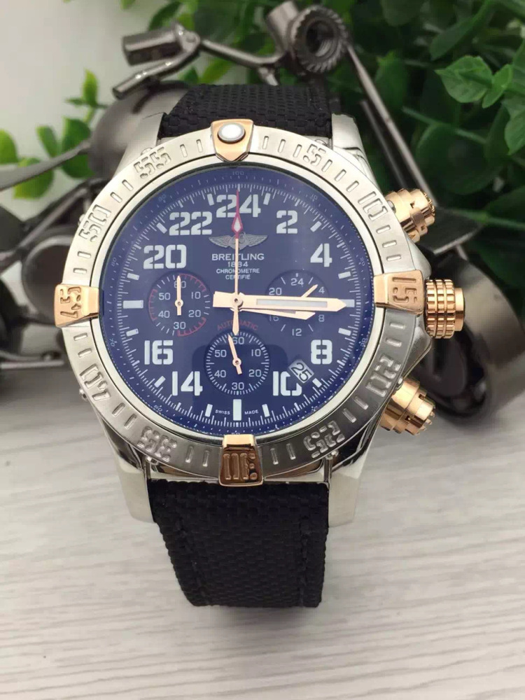 Men's Quartz Watch Chronograph 904L Stainless Steel 46mm- BR 148