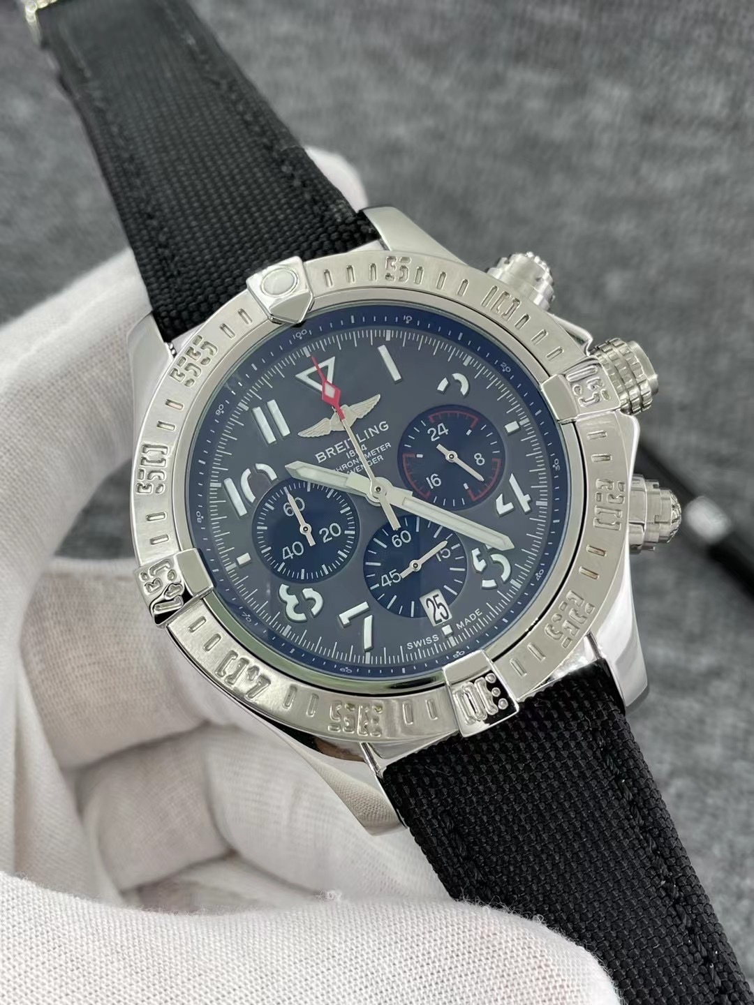 Men's Quartz Watch Chronograph 904L Stainless Steel 46mm- BR 130