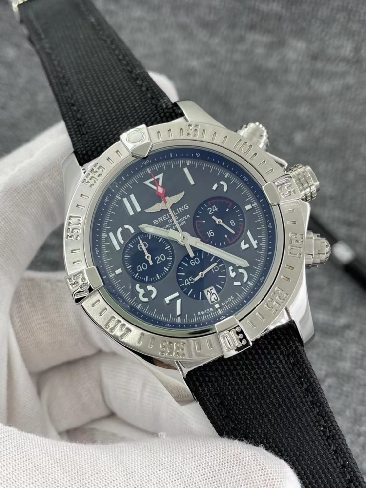 Men's Quartz Watch Chronograph 904L Stainless Steel 46mm- BR 130