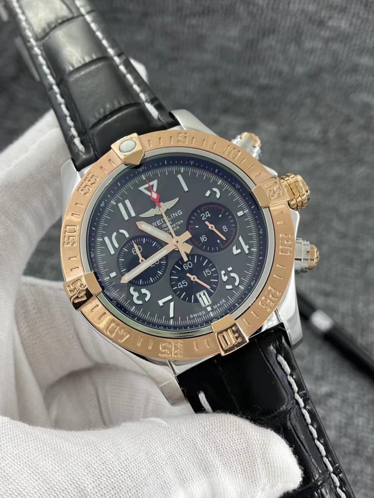 Men's Quartz Watch Chronograph 904L Stainless Steel 46mm- BR 132