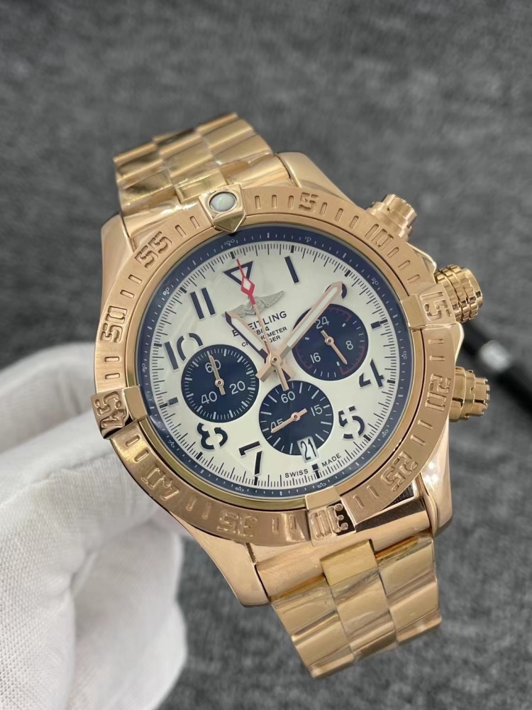 Men's Quartz Watch Chronograph 904L Stainless Steel 46mm- BR 133