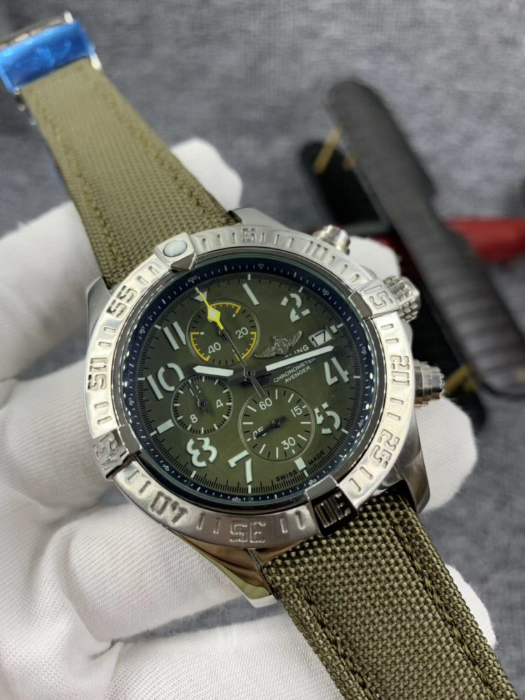 Men's Quartz Watch Chronograph 904L Stainless Steel 46mm- BR 119