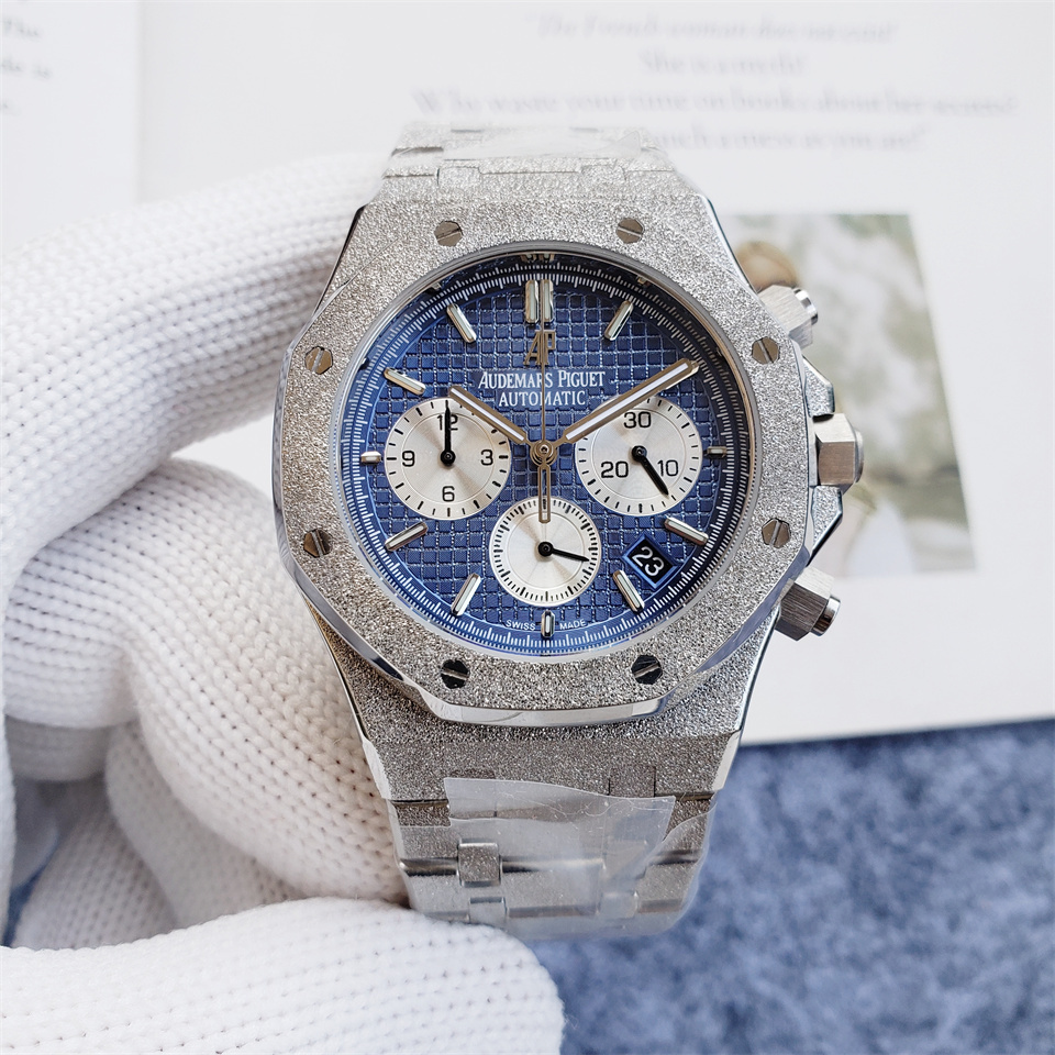 Men's Quartz Watch Chronograph 904L Stainless Steel 42mm- AP 71