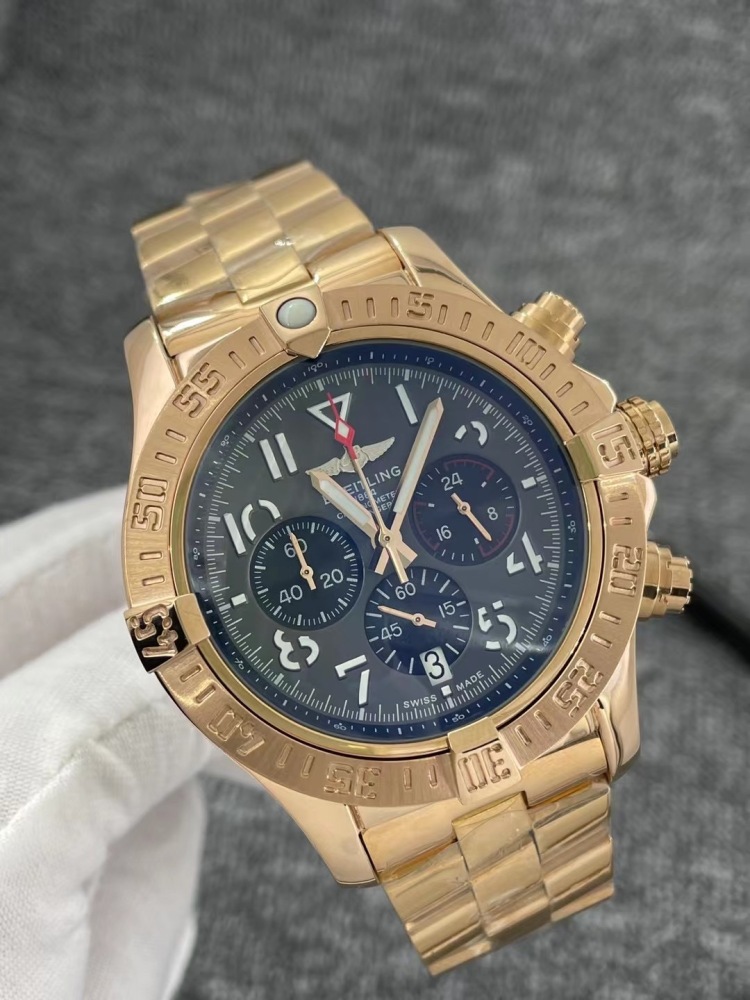 Men's Quartz Watch Chronograph 904L Stainless Steel 46mm- BR 133