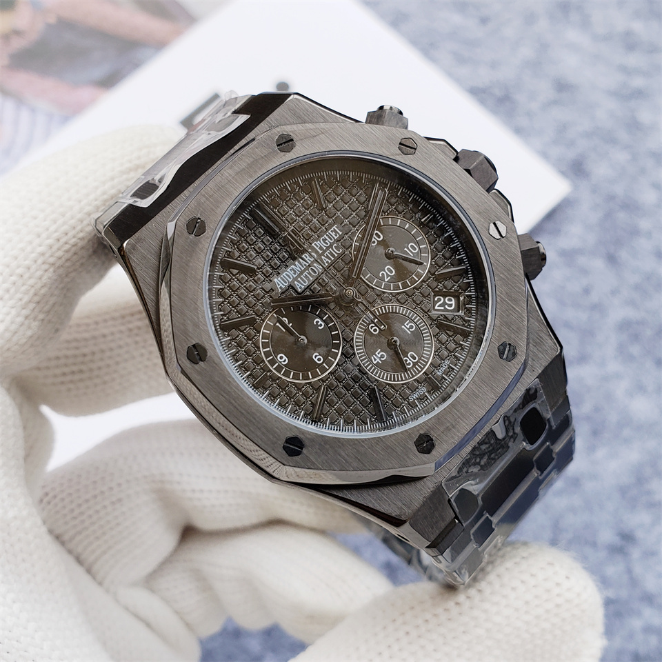 Men's Quartz Watch Chronograph 904L Stainless Steel 42mm- AP 81