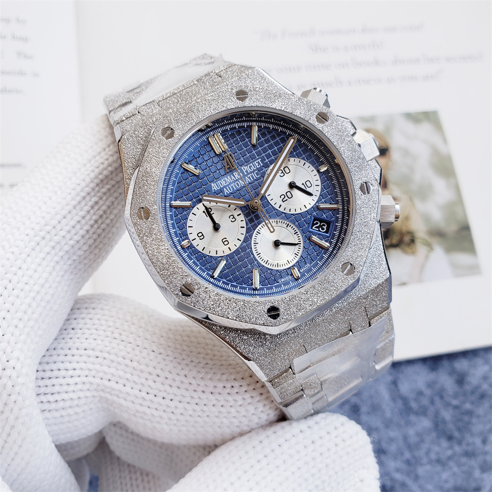 Men's Quartz Watch Chronograph 904L Stainless Steel 42mm- AP 71