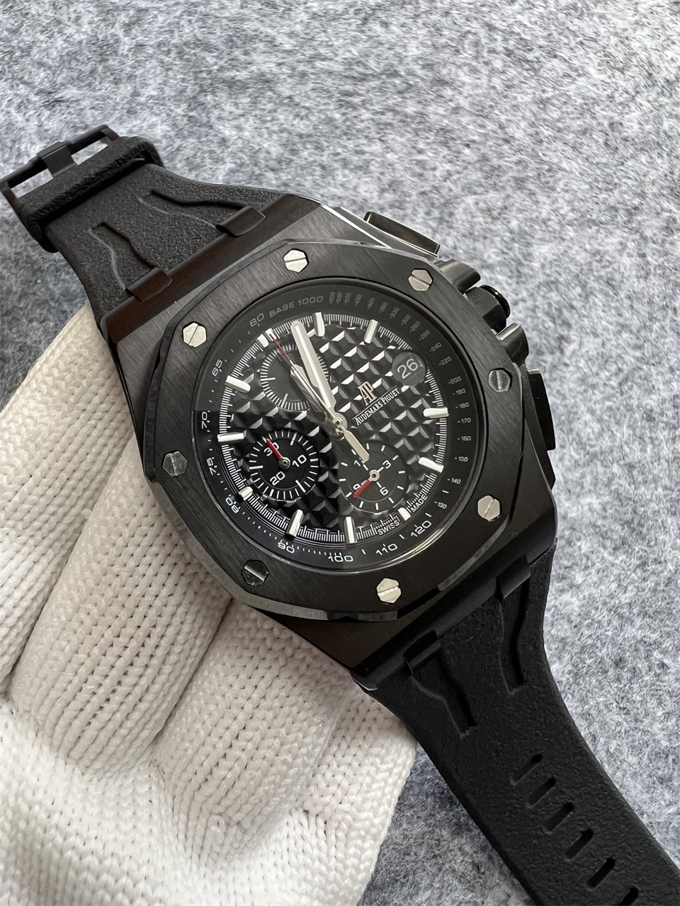 Men's Quartz Watch Chronograph 904L Stainless Steel 44mm- AP 100