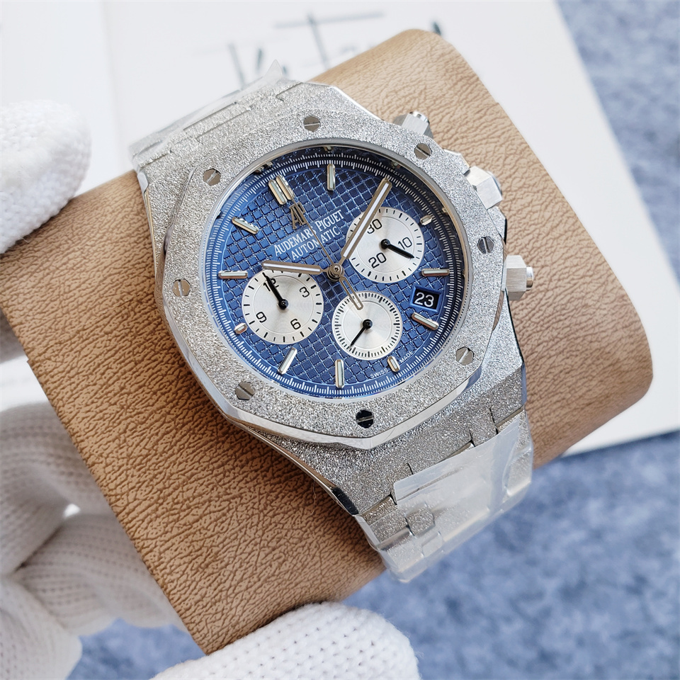 Men's Quartz Watch Chronograph 904L Stainless Steel 42mm- AP 71