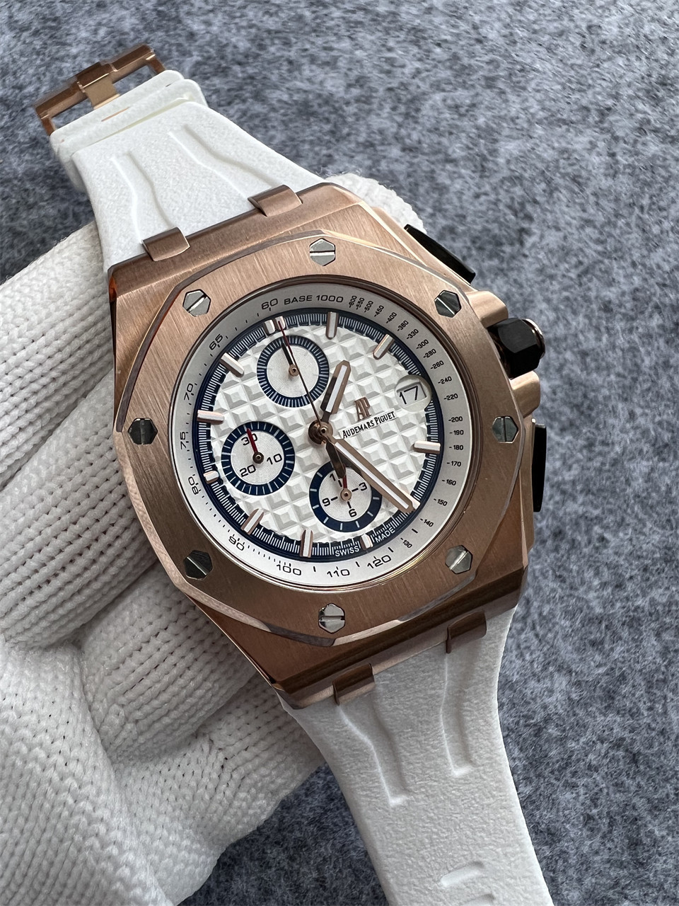 Men's Quartz Watch Chronograph 904L Stainless Steel 44mm- AP 100