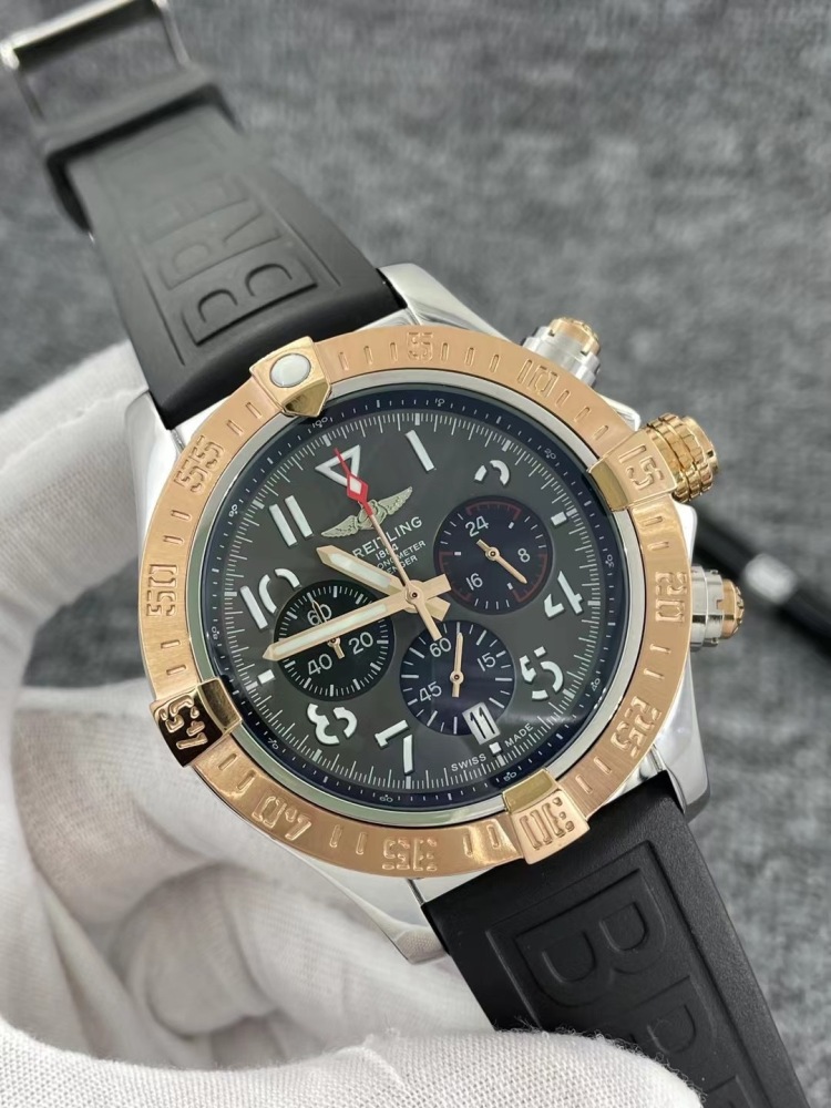 Men's Quartz Watch Chronograph 904L Stainless Steel 46mm- BR 132