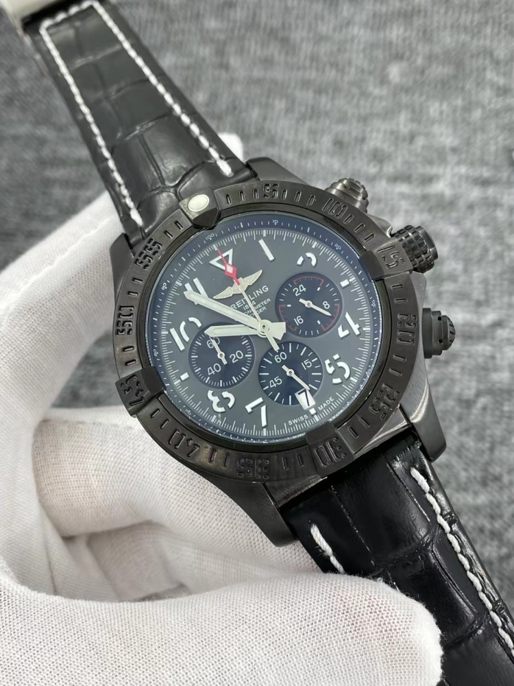 Men's Quartz Watch Chronograph 904L Stainless Steel 46mm- BR 128